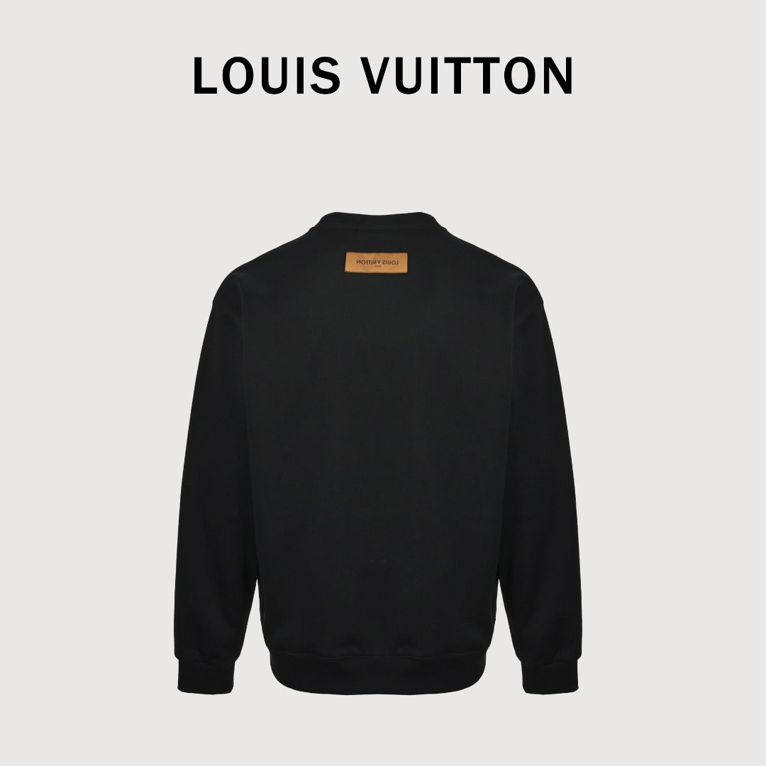 Louis Vuitton LV 25FW 1878 Cuff Crewneck Sweatshirt — Black