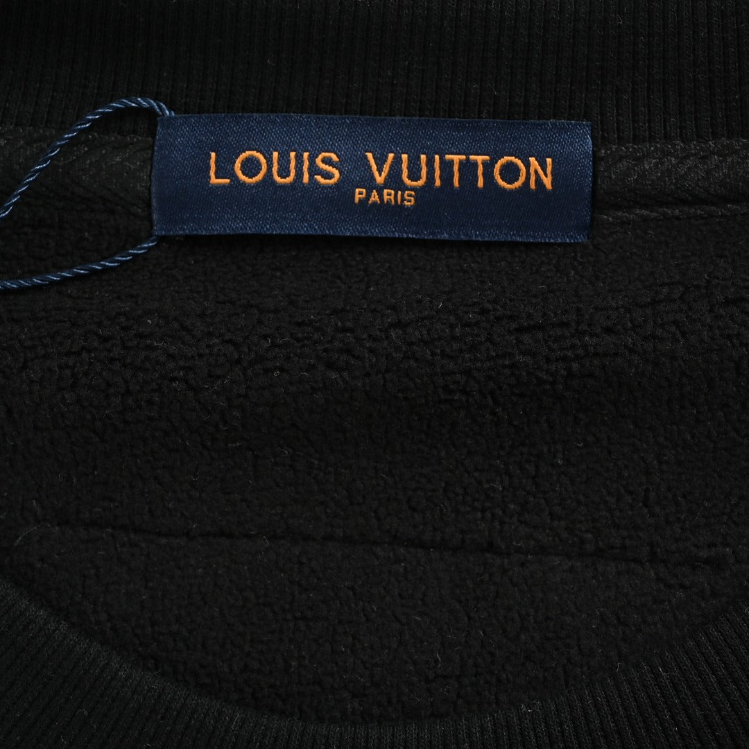 Louis Vuitton LV 25FW 1878 Cuff Crewneck Sweatshirt — Black