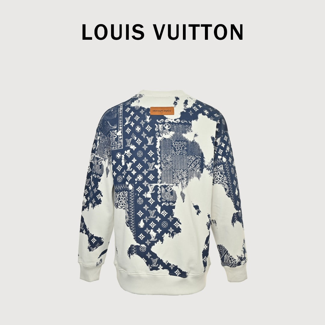 Louis Vuitton LV 25FW Paisley Series Crewneck Sweatshirt — Ecru