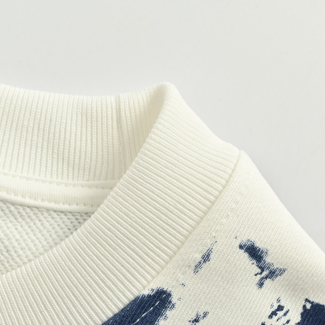 Louis Vuitton LV 25FW Paisley Series Crewneck Sweatshirt — Ecru