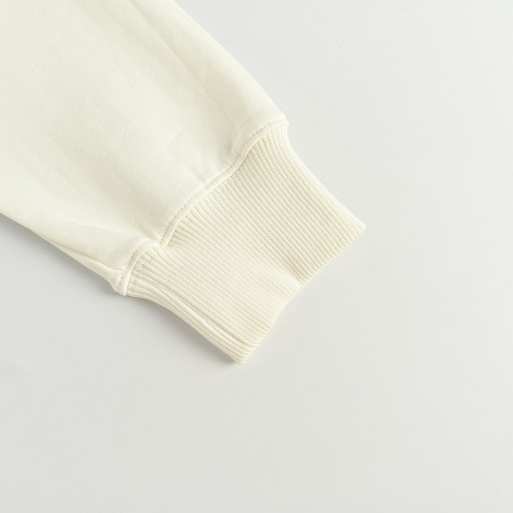 Prada Re-Nylon Backpack-Pocket Crewneck Sweatshirt — White