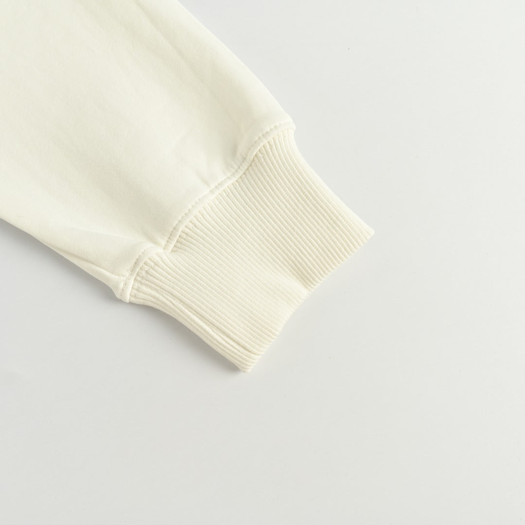 Prada Re-Nylon Backpack-Pocket Crewneck Sweatshirt — White