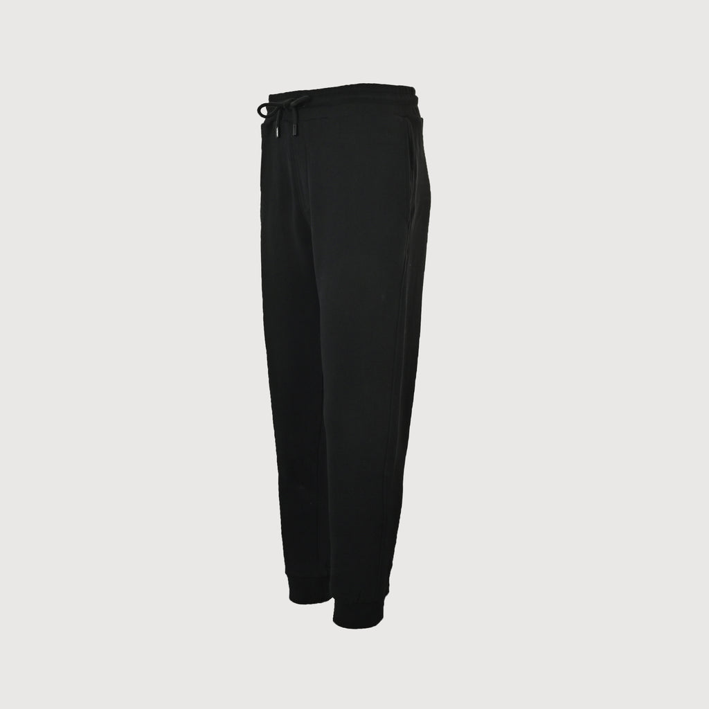 Burberry Equestrian Check Back-Pocket Tapered Jogger Trousers — Black