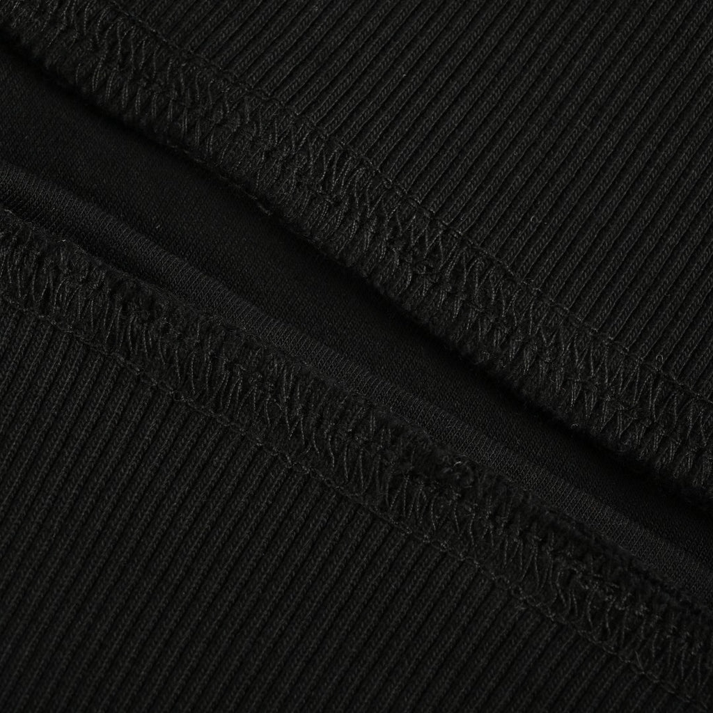 Prada Re-Nylon Backpack-Pocket Crewneck Sweatshirt — Black