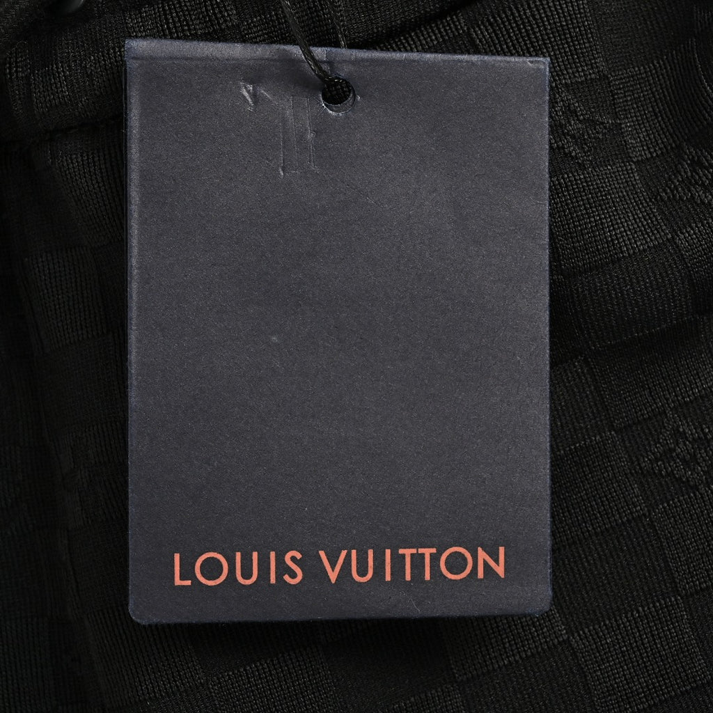Louis Vuitton LV Logo Damier Check Zip-Pocket Tapered Jogger Trousers — Black