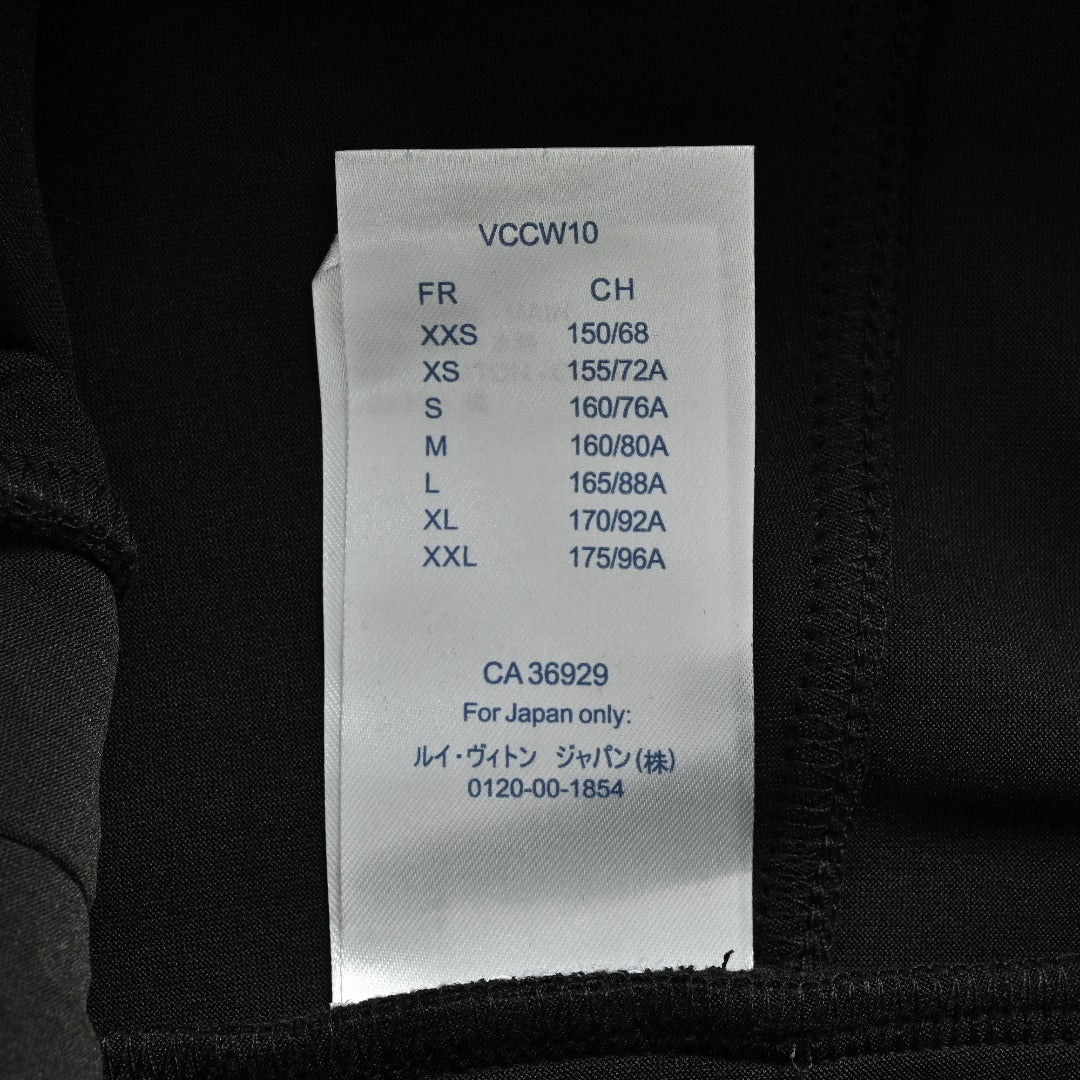 Louis Vuitton LV Logo Damier Check Zip-Pocket Tapered Jogger Trousers — Black