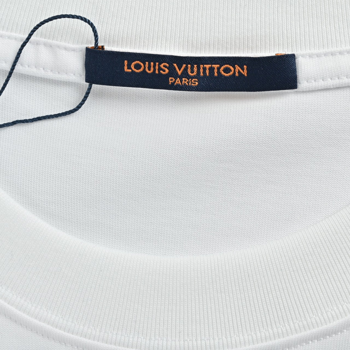 Louis Vuitton LV 26SS Leather Letter Logo Front & Back T-Shirt — White