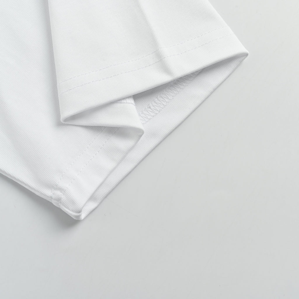 Louis Vuitton LV 26SS Leather Letter Logo Front & Back T-Shirt — White
