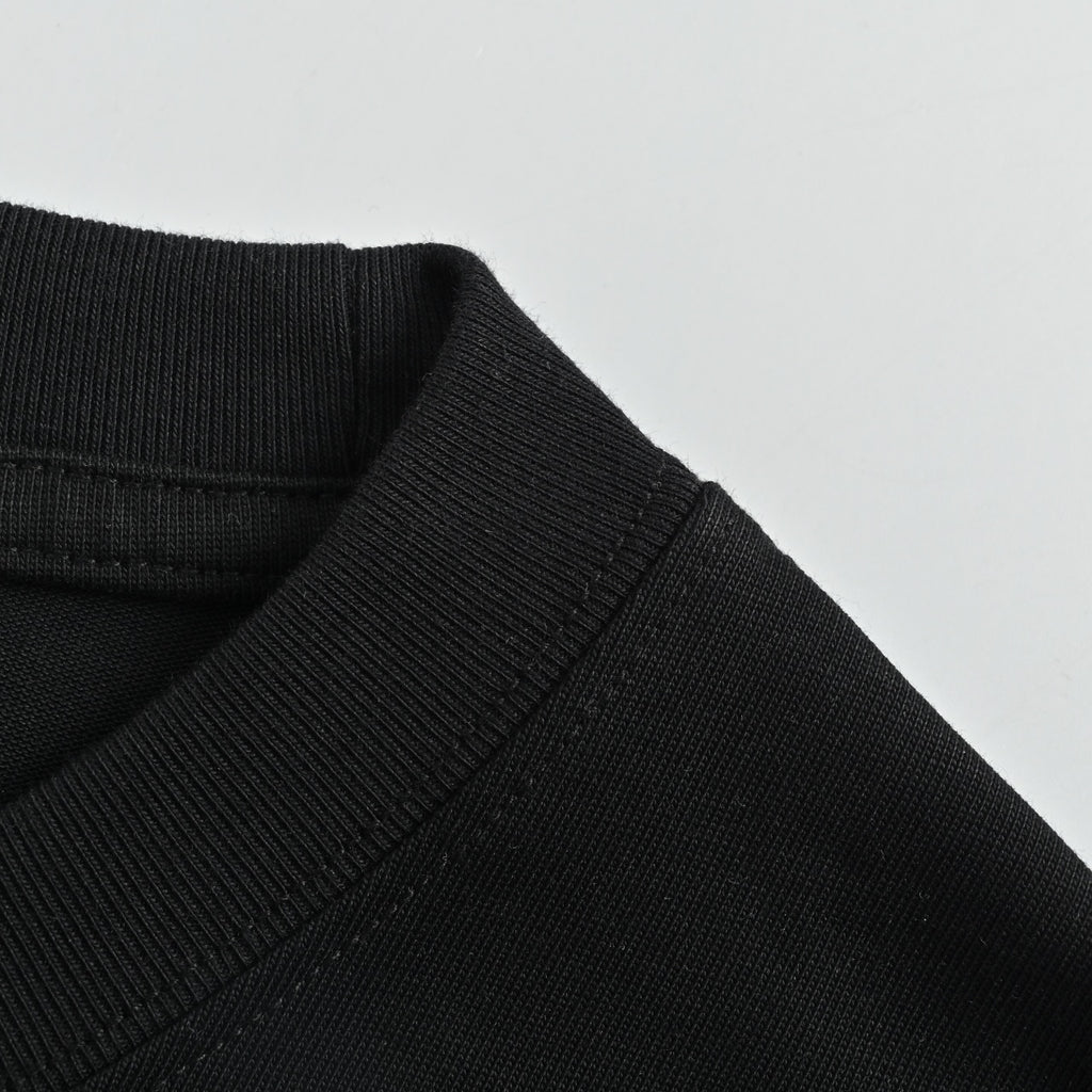 Louis Vuitton LV 26SS Leather Letter Logo Front & Back T-Shirt — Black