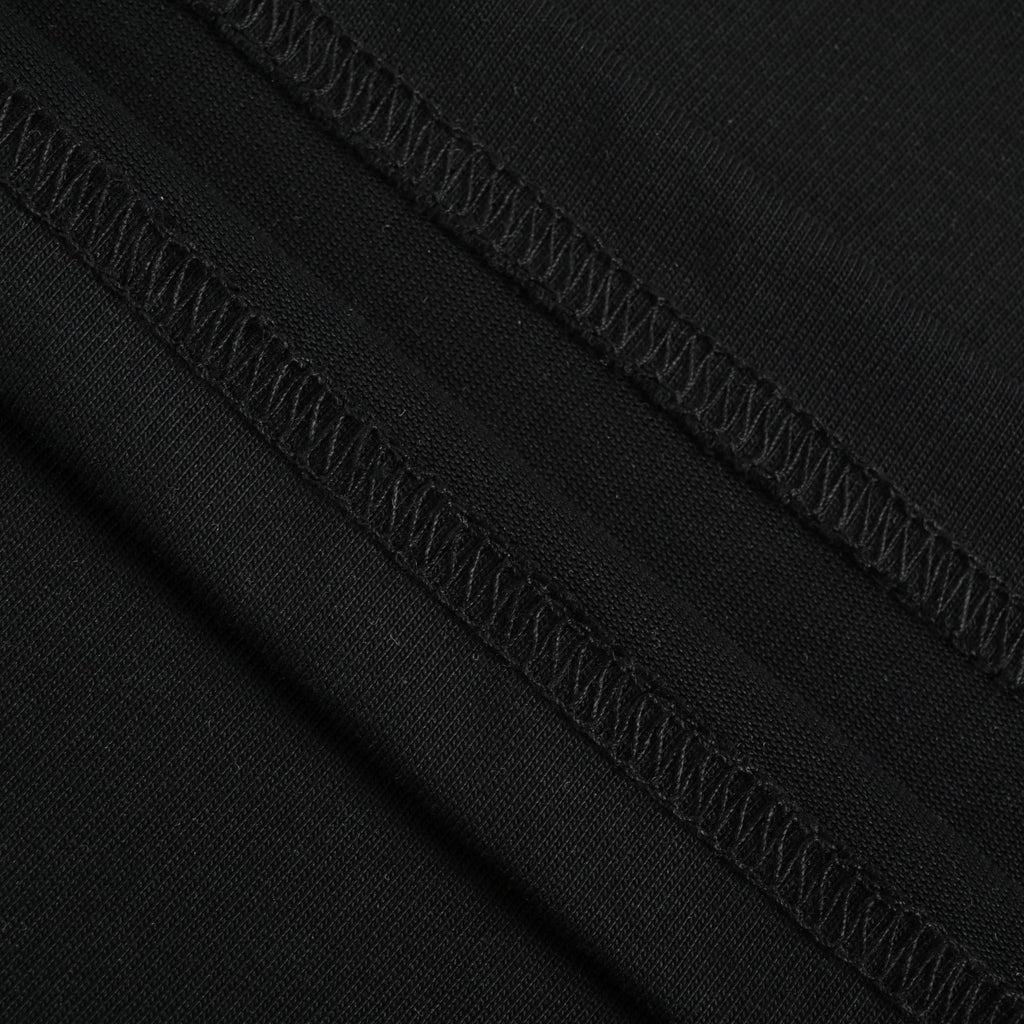 Louis Vuitton LV 26SS Leather Letter Logo Front & Back T-Shirt — Black