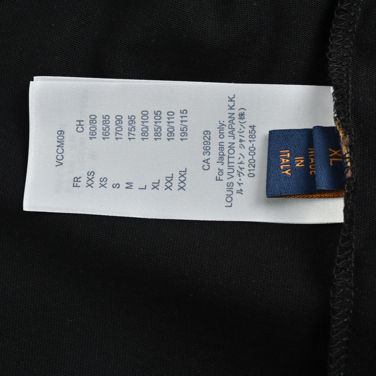 Louis Vuitton LV 26SS Leather Letter Logo Front & Back T-Shirt — Black