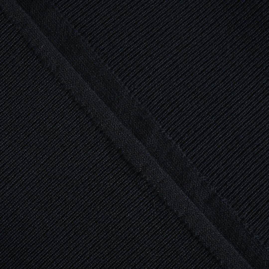 Burberry BBR Tri-Color Equestrian Knight Label Wool-Cashmere Crewneck Sweater — Black