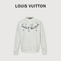 Louis Vuitton LV 25FW Neckline Signature Script Crewneck Sweatshirt — Black