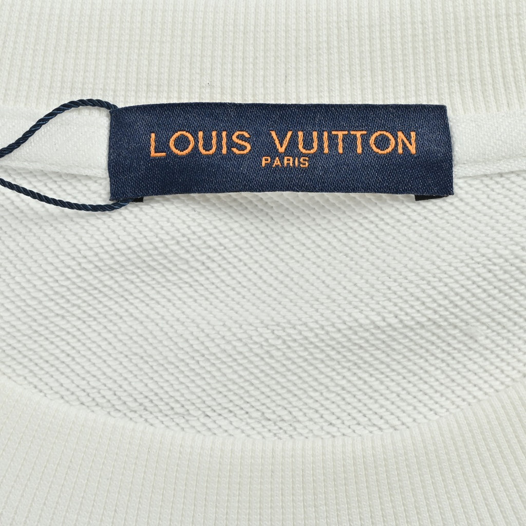 Louis Vuitton LV 25FW Neckline Signature Script Crewneck Sweatshirt — Black