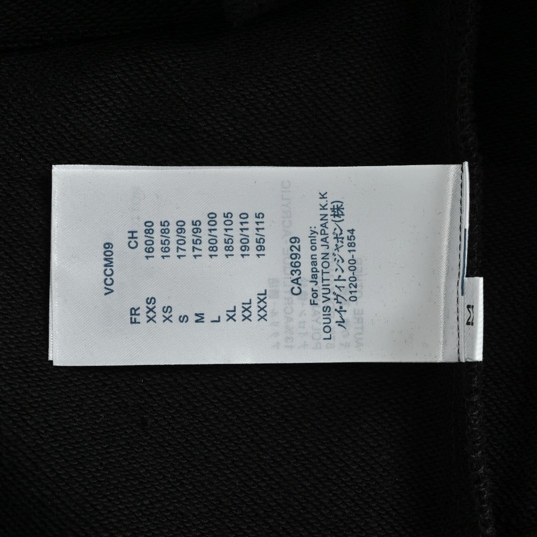 Louis Vuitton LV 25FW Neckline Signature Script Crewneck Sweatshirt — Black