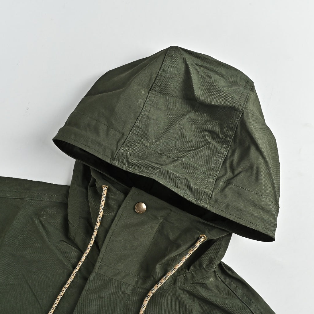 Burberry BBR Sleeve Equestrian Knight Embroidery Reversible Nylon-Blend Hooded Parka — Dark Olive