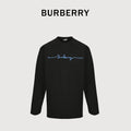 Burberry 25FW Chest Signature Script Logo Embroidery Long-Sleeve T-Shirt — Black