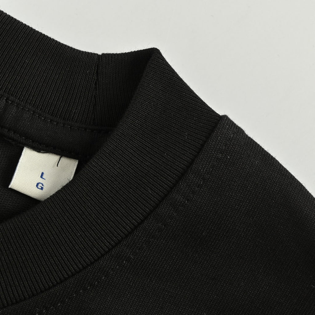 Burberry 25FW Chest Signature Script Logo Embroidery Long-Sleeve T-Shirt — Black