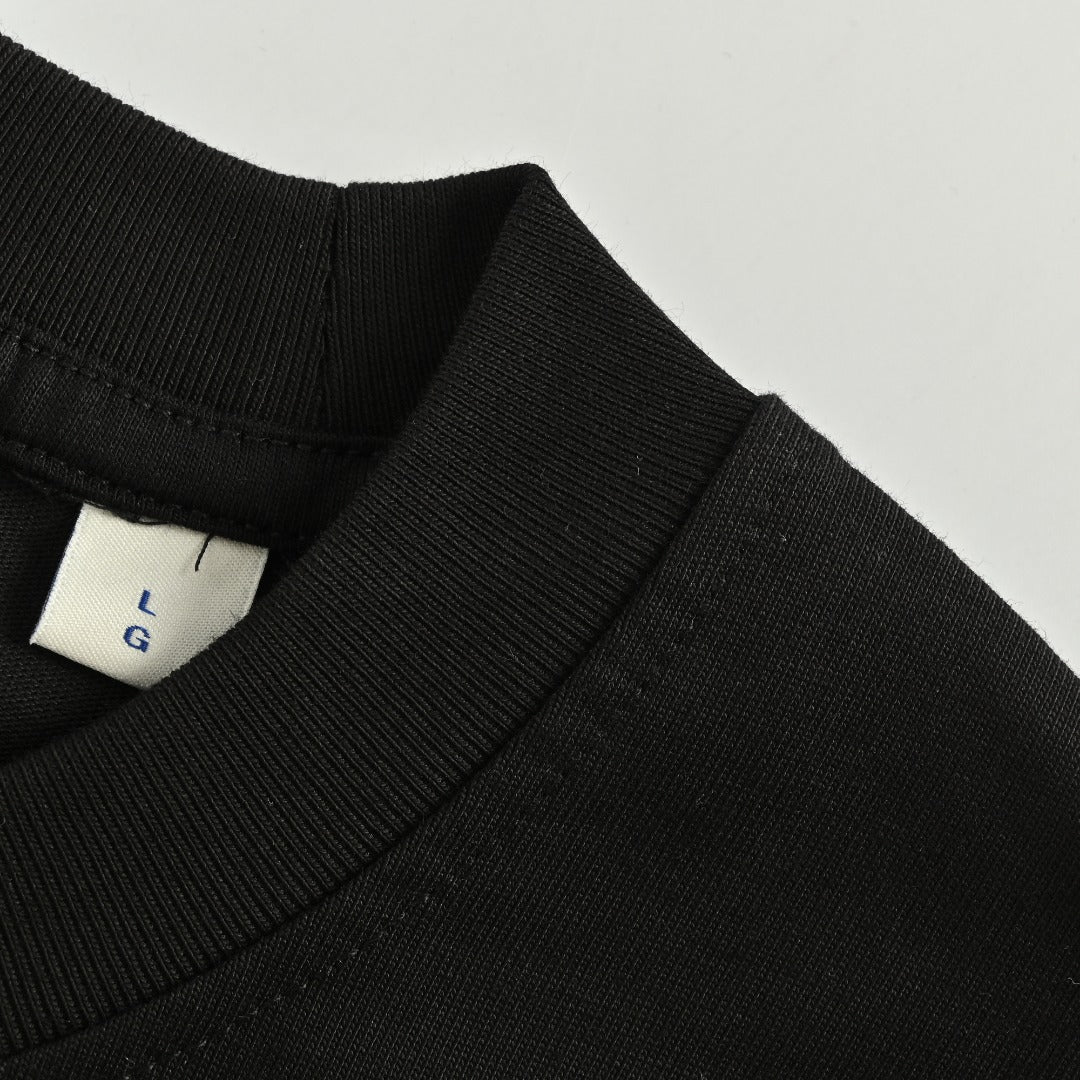 Burberry 25FW Chest Signature Script Logo Embroidery Long-Sleeve T-Shirt — Black