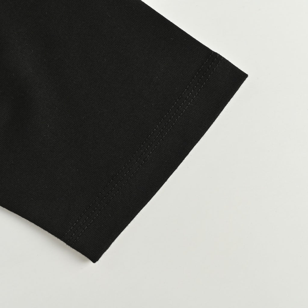Burberry 25FW Chest Signature Script Logo Embroidery Long-Sleeve T-Shirt — Black