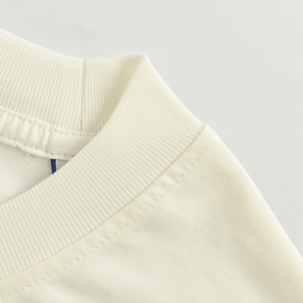 Burberry 25FW Chest Signature Script Logo Embroidery Long-Sleeve T-Shirt — Ecru