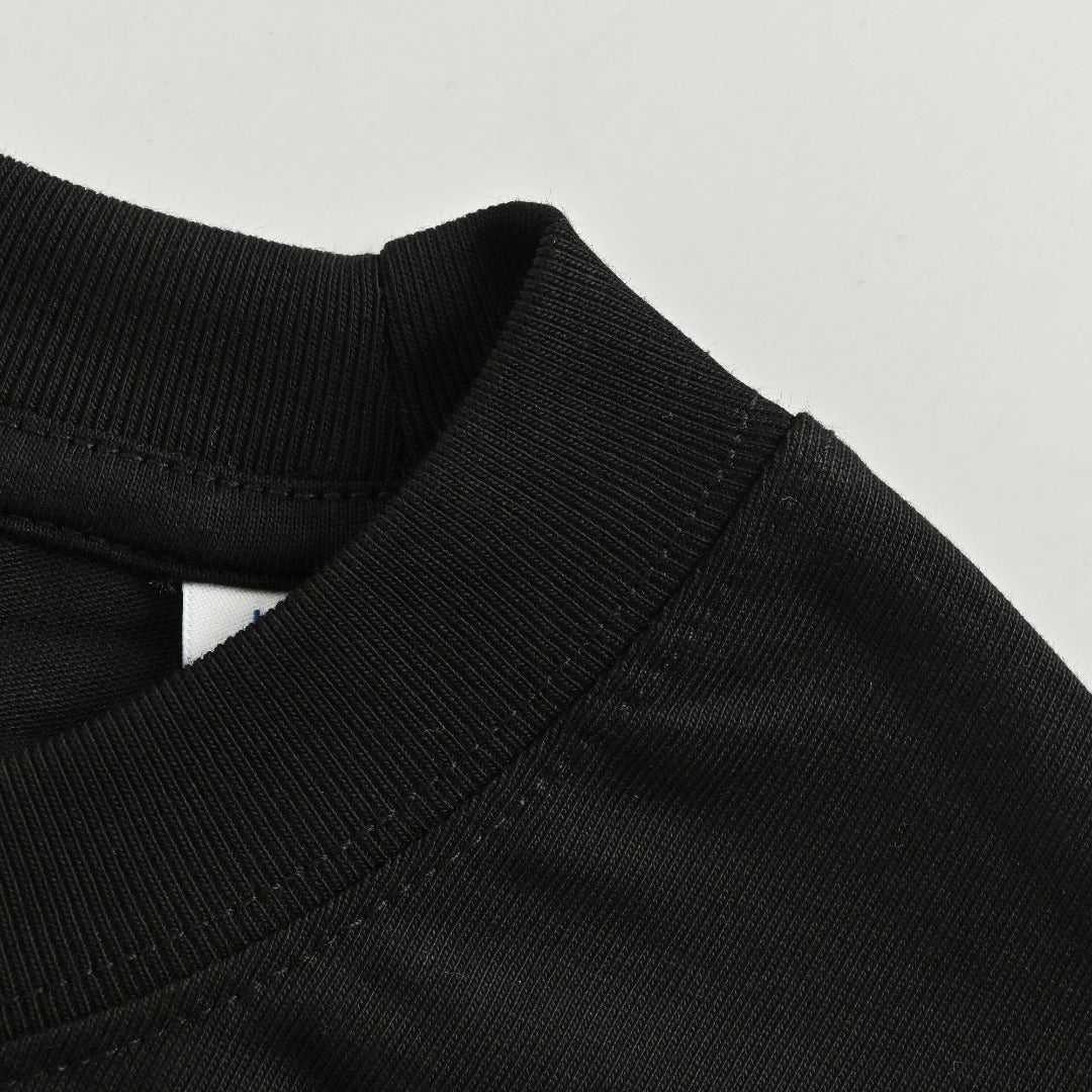 Burberry 25FW Letter B Sailboat Painted Print Long-Sleeve T-Shirt — Black