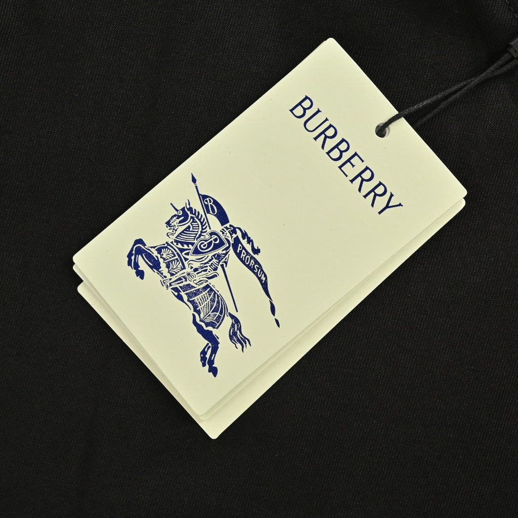 Burberry 25FW Letter B Sailboat Painted Print Long-Sleeve T-Shirt — Black