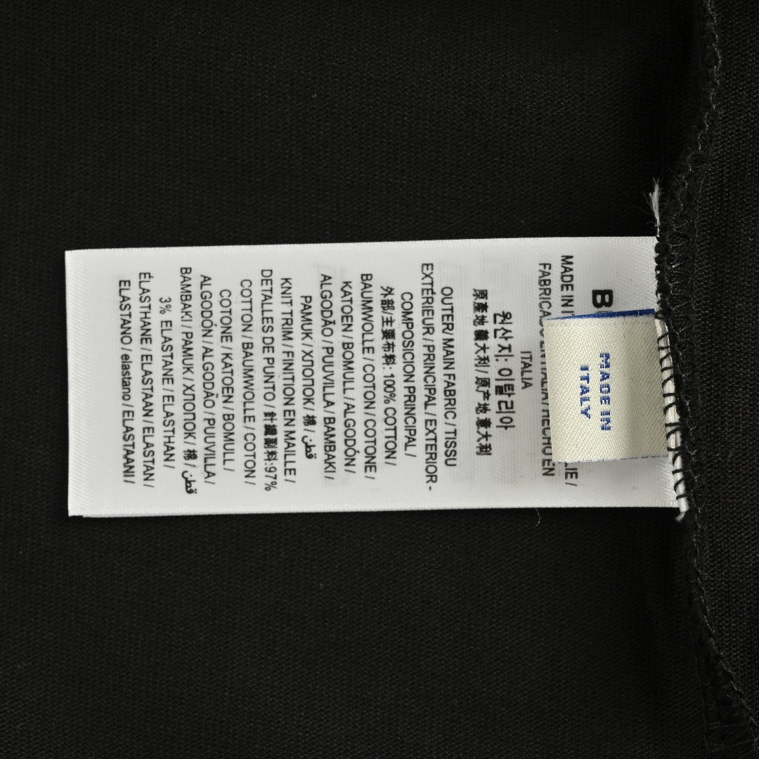 Burberry 25FW Letter B Sailboat Painted Print Long-Sleeve T-Shirt — Black