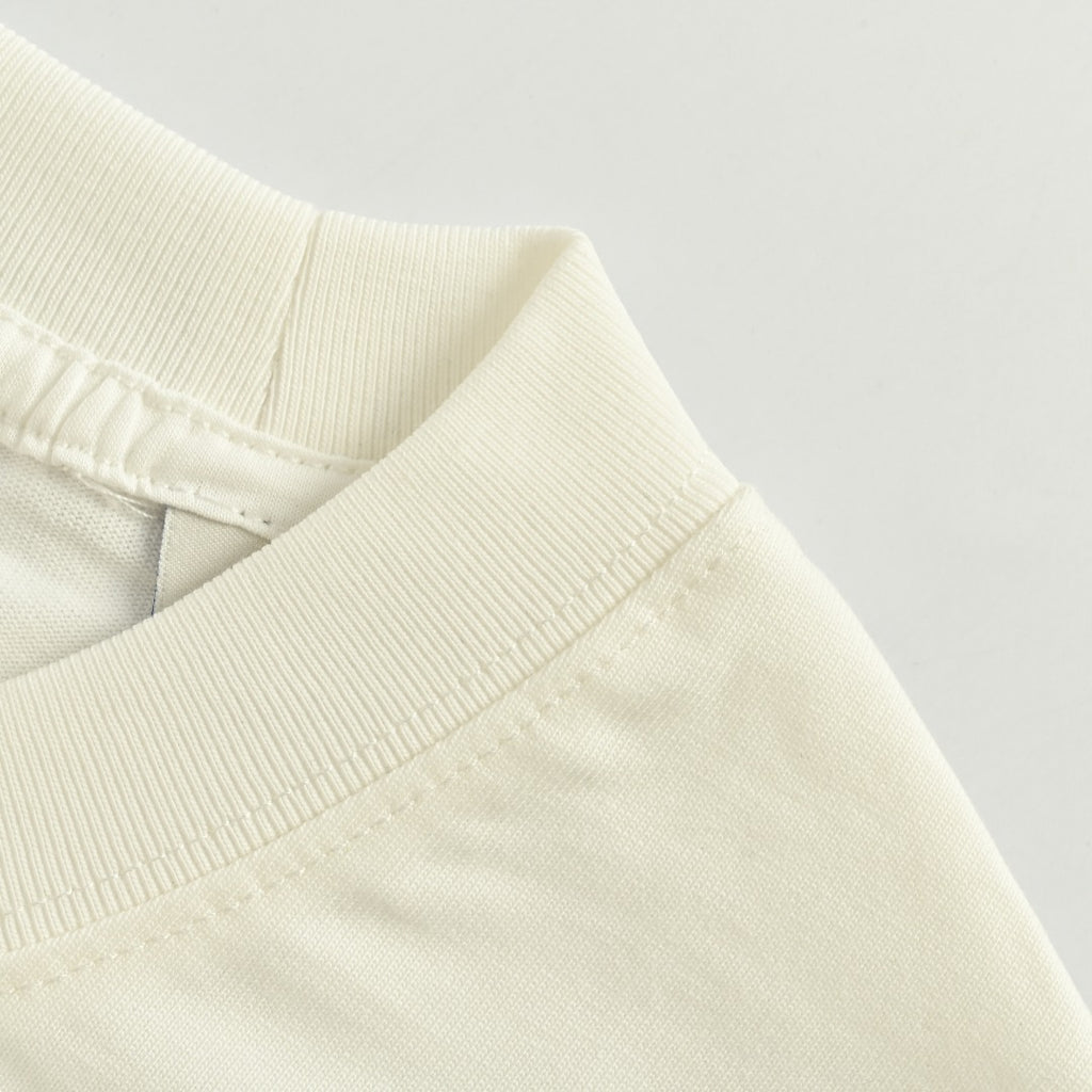Burberry 25FW Letter B Sailboat Painted Print Long-Sleeve T-Shirt — Ecru