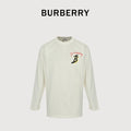 Burberry 25FW Letter B Sailboat Painted Print Long-Sleeve T-Shirt — Ecru