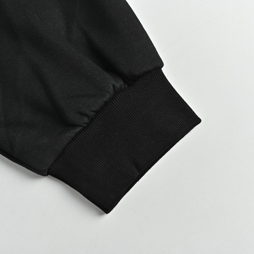 Louis Vuitton LV Metal Logo Full-Zip Hoodie Jacket — Black