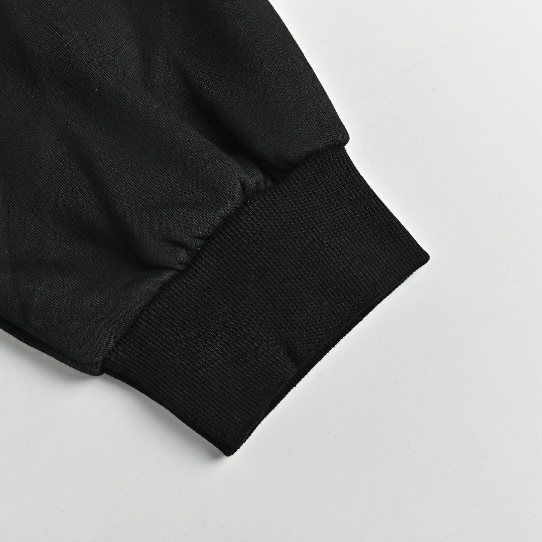 Louis Vuitton LV Metal Logo Full-Zip Hoodie Jacket — Black