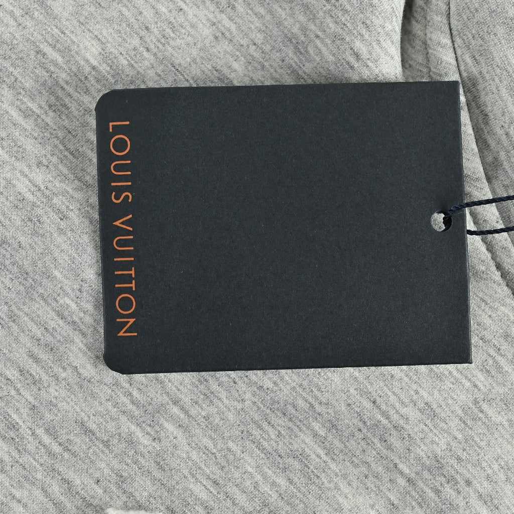 Louis Vuitton LV All-Over Monogram Towelling Logo Full-Zip Hoodie Jacket — Grey