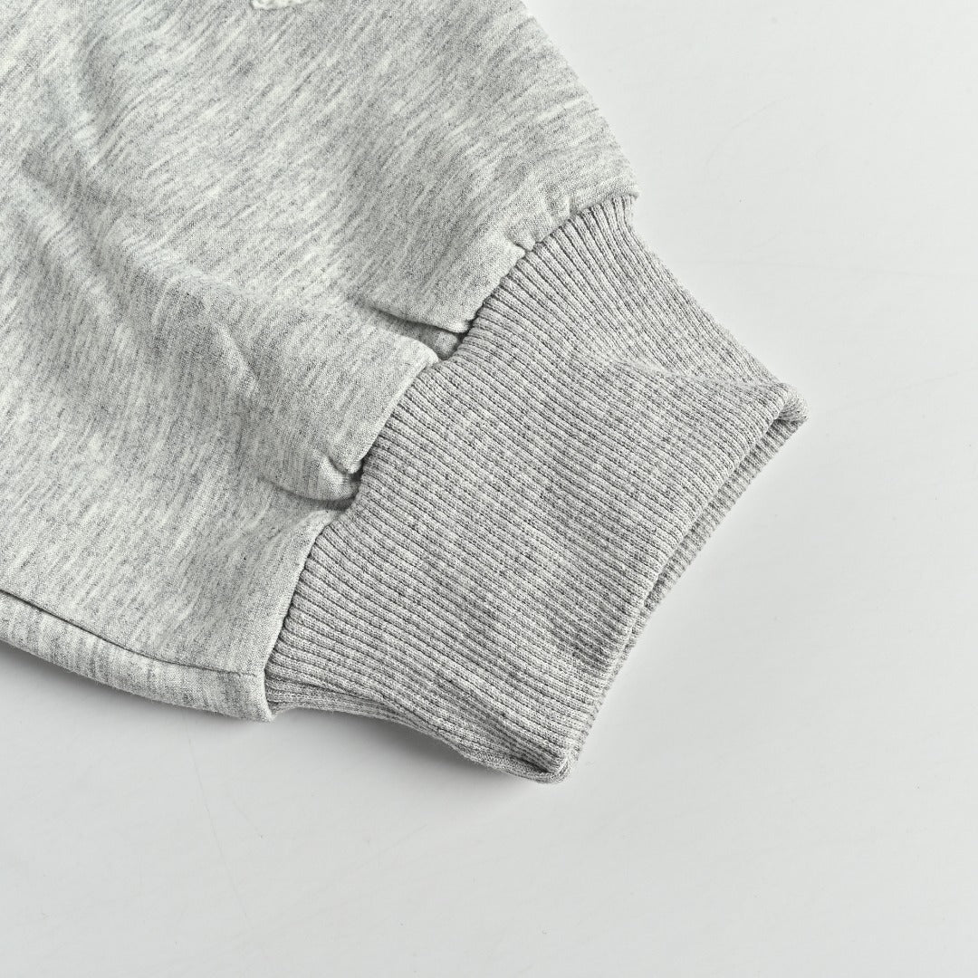 Louis Vuitton LV All-Over Monogram Towelling Logo Full-Zip Hoodie Jacket — Grey