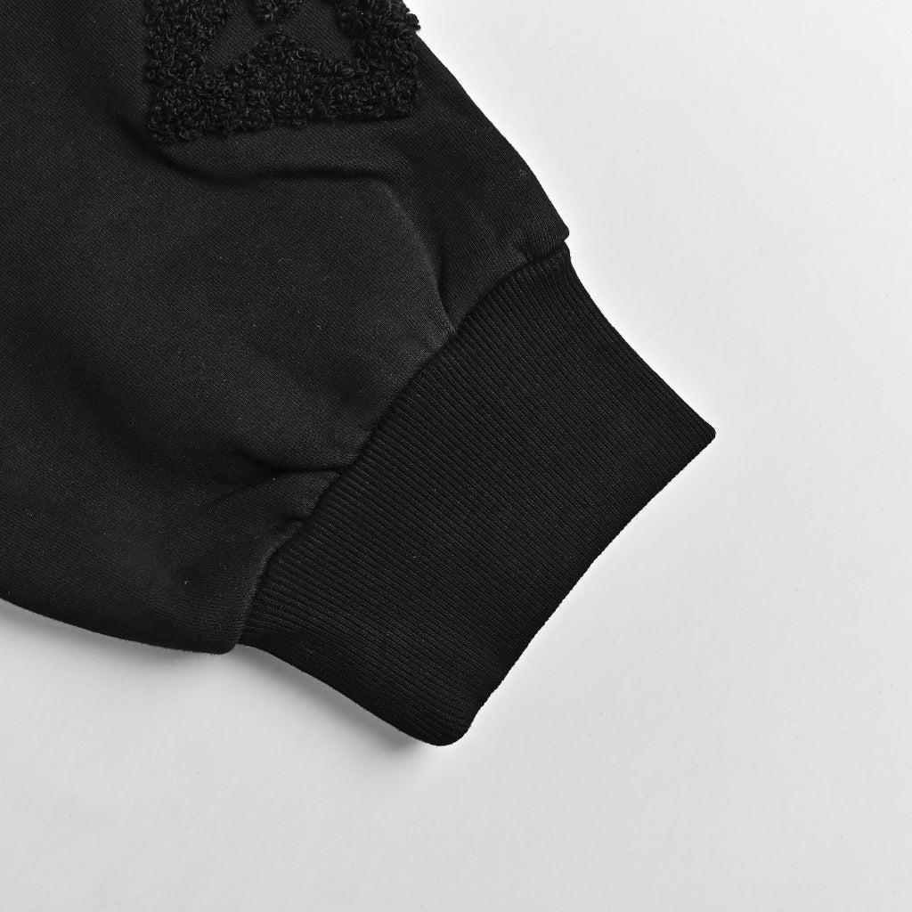 Louis Vuitton LV All-Over Monogram Towelling Logo Full-Zip Hoodie Jacket — Black