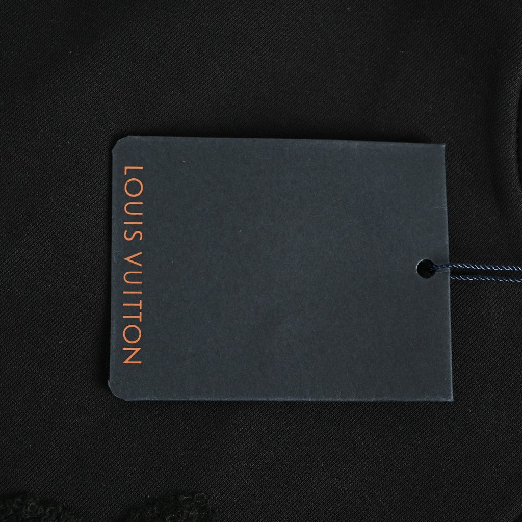 Louis Vuitton LV All-Over Monogram Towelling Logo Full-Zip Hoodie Jacket — Black