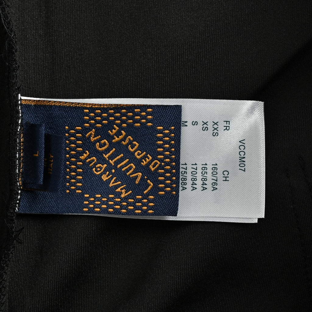 Louis Vuitton LV All-Over Monogram Towelling Logo Full-Zip Hoodie Jacket — Black