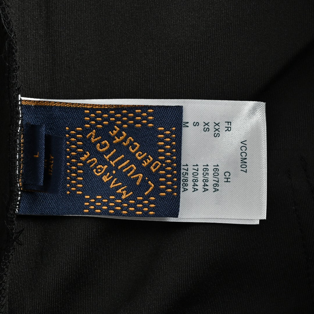 Louis Vuitton LV All-Over Monogram Towelling Logo Full-Zip Hoodie Jacket — Black