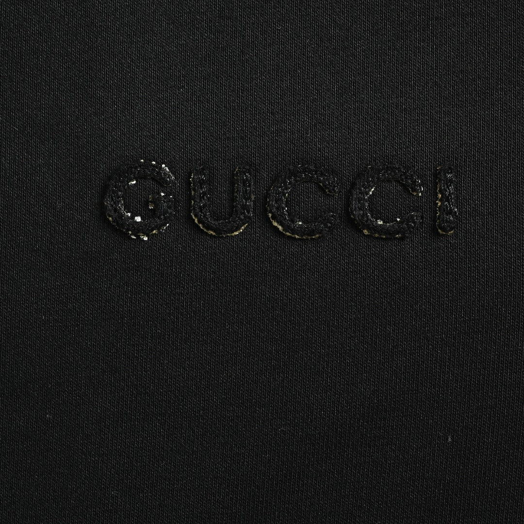 Gucci Small Logo Label Full-Zip Hoodie Jacket — Black