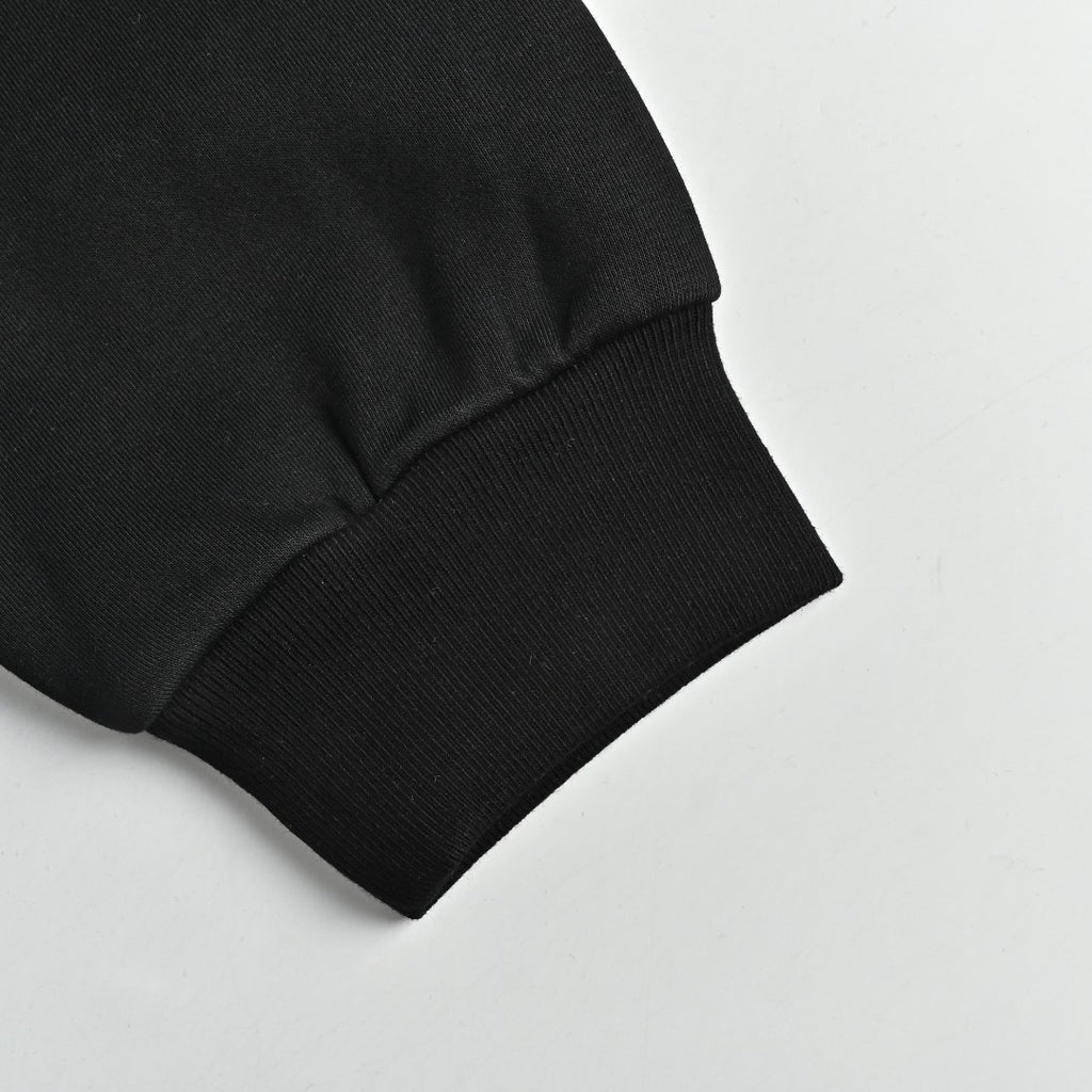 Gucci Small Logo Label Full-Zip Hoodie Jacket — Black