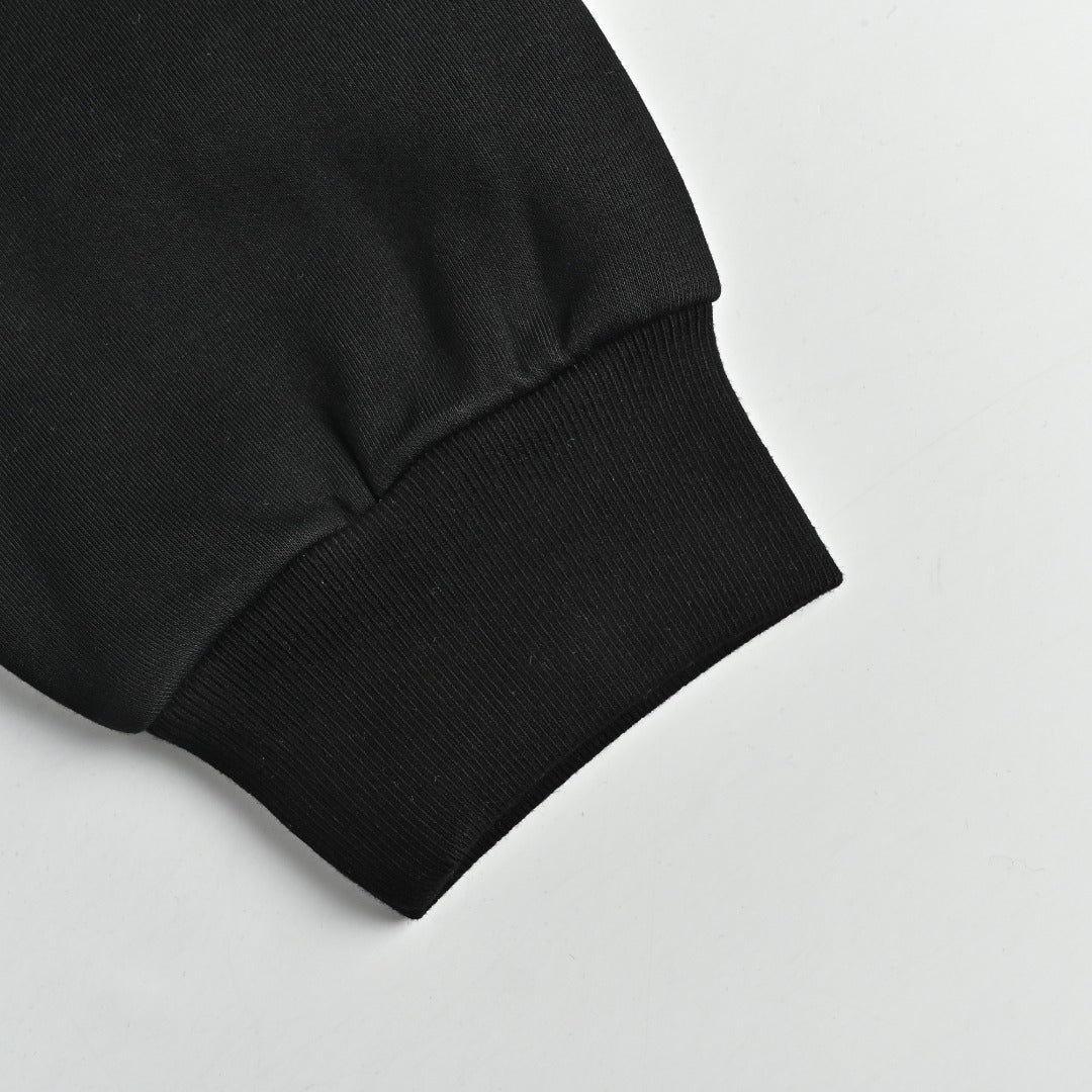 Gucci Small Logo Label Full-Zip Hoodie Jacket — Black