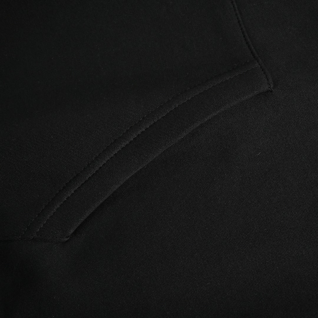 Gucci Small Logo Label Full-Zip Hoodie Jacket — Black