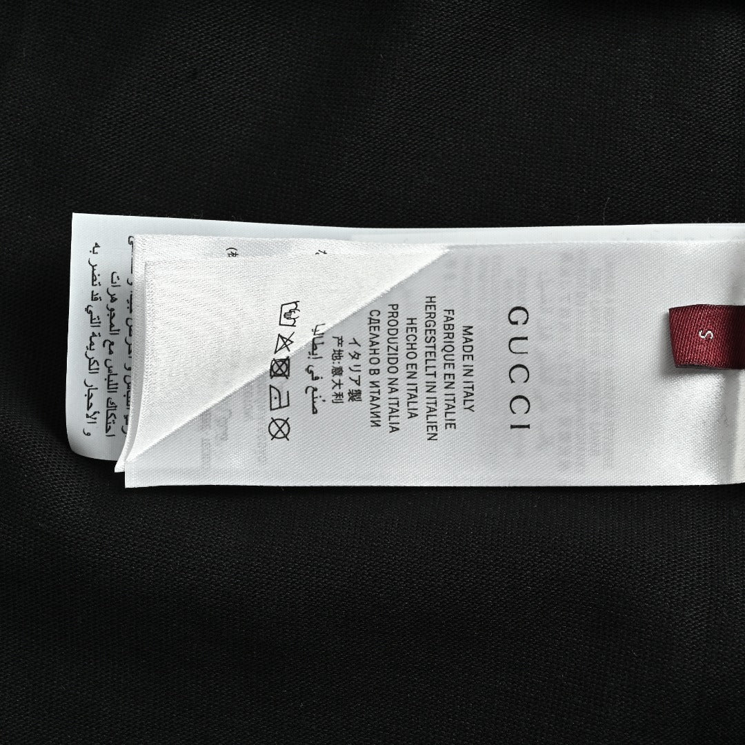 Gucci Interlocking GG Embroidery Long-Sleeve T-Shirt — Black