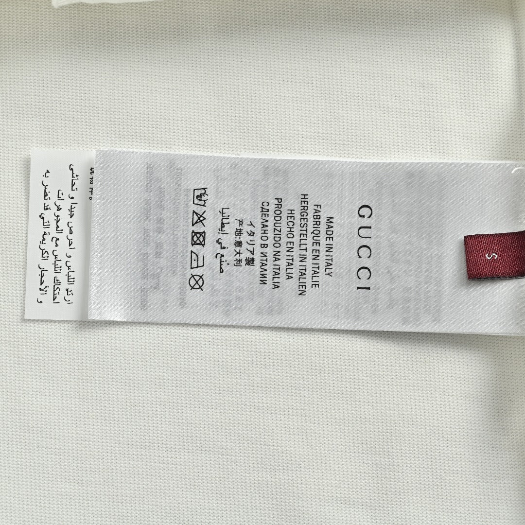 Gucci Interlocking GG Embroidery Long-Sleeve T-Shirt — White