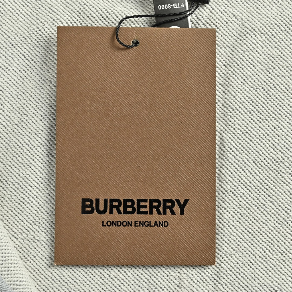 Burberry TB Monogram Embroidery Check-Lined Hood Full-Zip Hoodie — Heather Grey