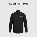 Louis Vuitton 25SS Heat-Press LV Letter Logo Long-Sleeve Shirt — Black