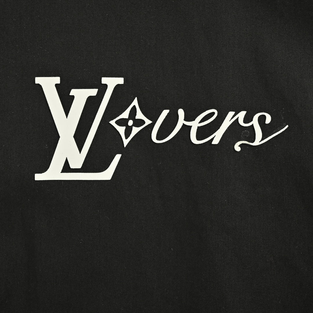Louis Vuitton 25SS Heat-Press LV Letter Logo Long-Sleeve Shirt — Black