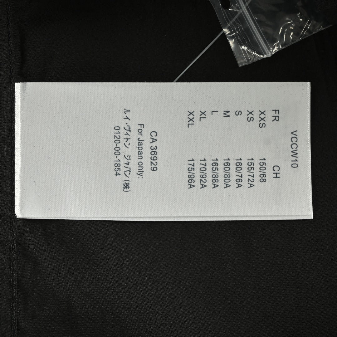 Louis Vuitton 25SS Heat-Press LV Letter Logo Long-Sleeve Shirt — Black