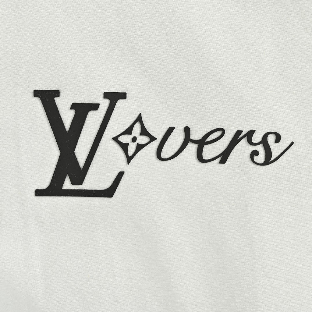 Louis Vuitton 25SS Heat-Press LV Letter Logo Long-Sleeve Shirt — White