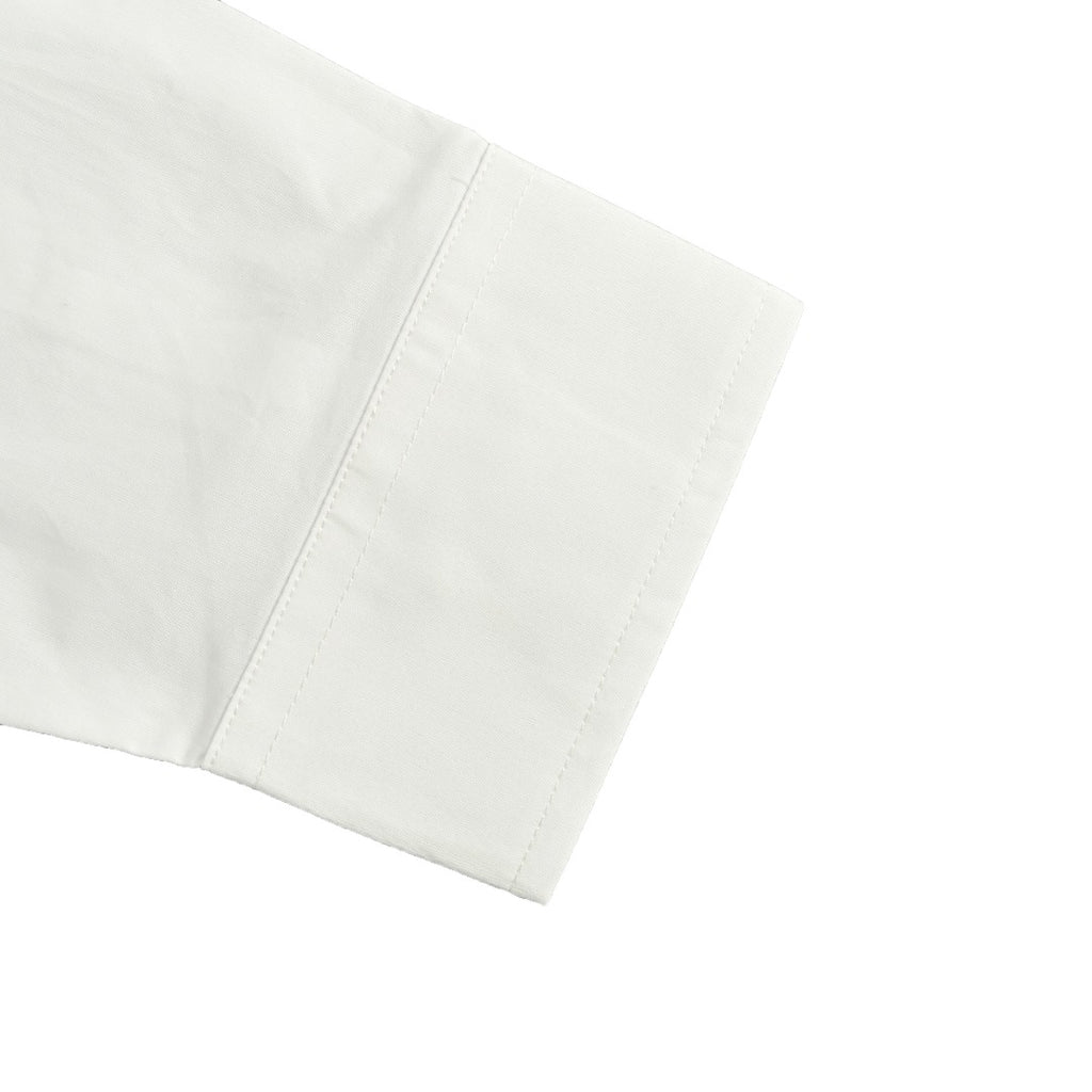 Louis Vuitton 25SS Heat-Press LV Letter Logo Long-Sleeve Shirt — White